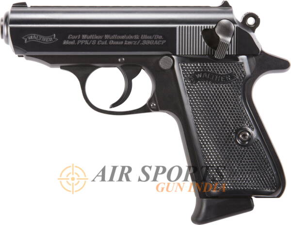 Walther PPK/S Black Co2 BB Pistol By Airsports Gun India
