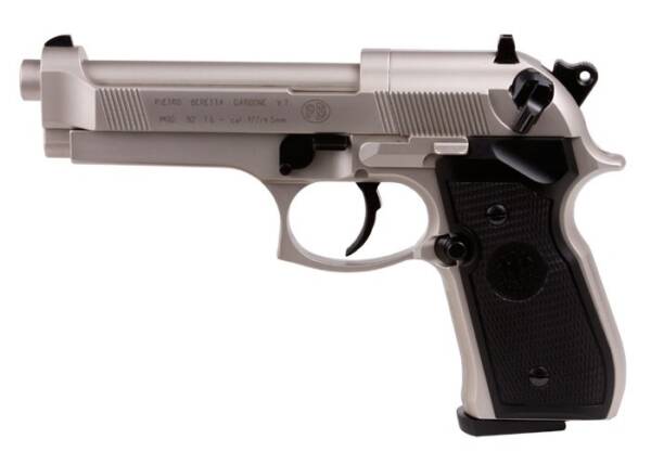 Beretta 92FS, Nickel, Black Grips Co2 Pellet Gun By Airsports Gun India - Image 5