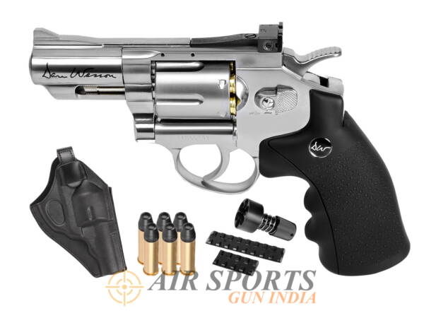 Dan Wesson 2.5 Inch .177 Co2 Pellet Revolver, Silver By Airsports Gun India