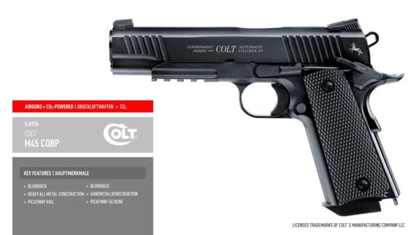 Colt M45 CQBP CO2 AIR Pistol By Airsports Gun India - Image 4
