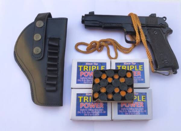 CORK GUN BERETTA STYLE BLACK BY AIRSPORTS GUN INDIA ( SOUND GUN ) FOR CROP PROTECTION - Image 2