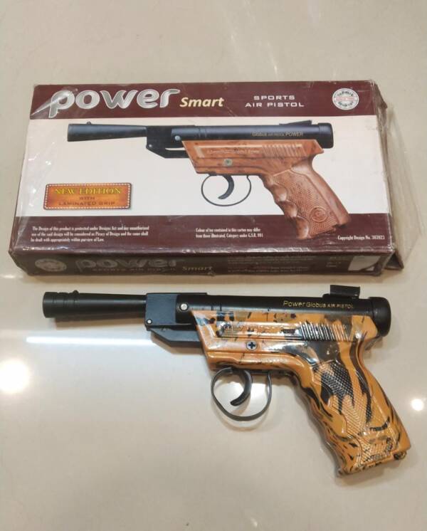 Power Sports Air Pistol By Airsports Gun India Wooden Texture - Image 3