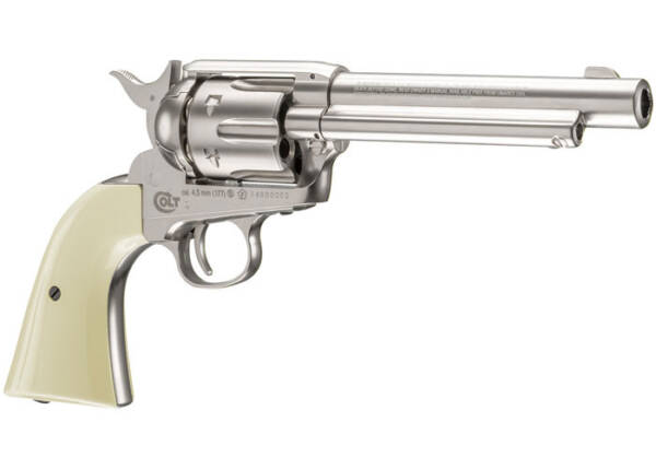 Colt Peacemaker SAA CO2 Revolver, Nickel By Airsports Gun India - Image 3