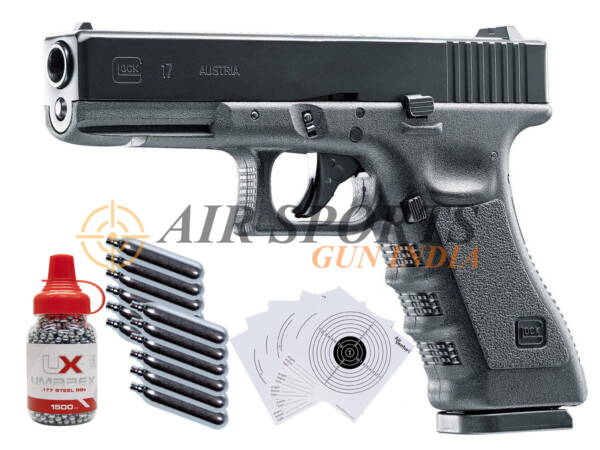 Glock 17 Gen3 Cal .177 CO2 Bb And Pellet Pistol By AirSports Gun India